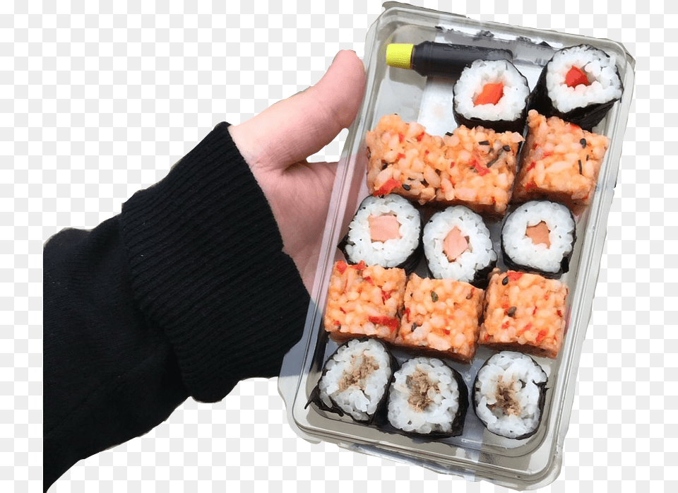 Niche Sushi Lunch Food Fish Hold California Roll, Dish, Meal, Grain, Produce Png