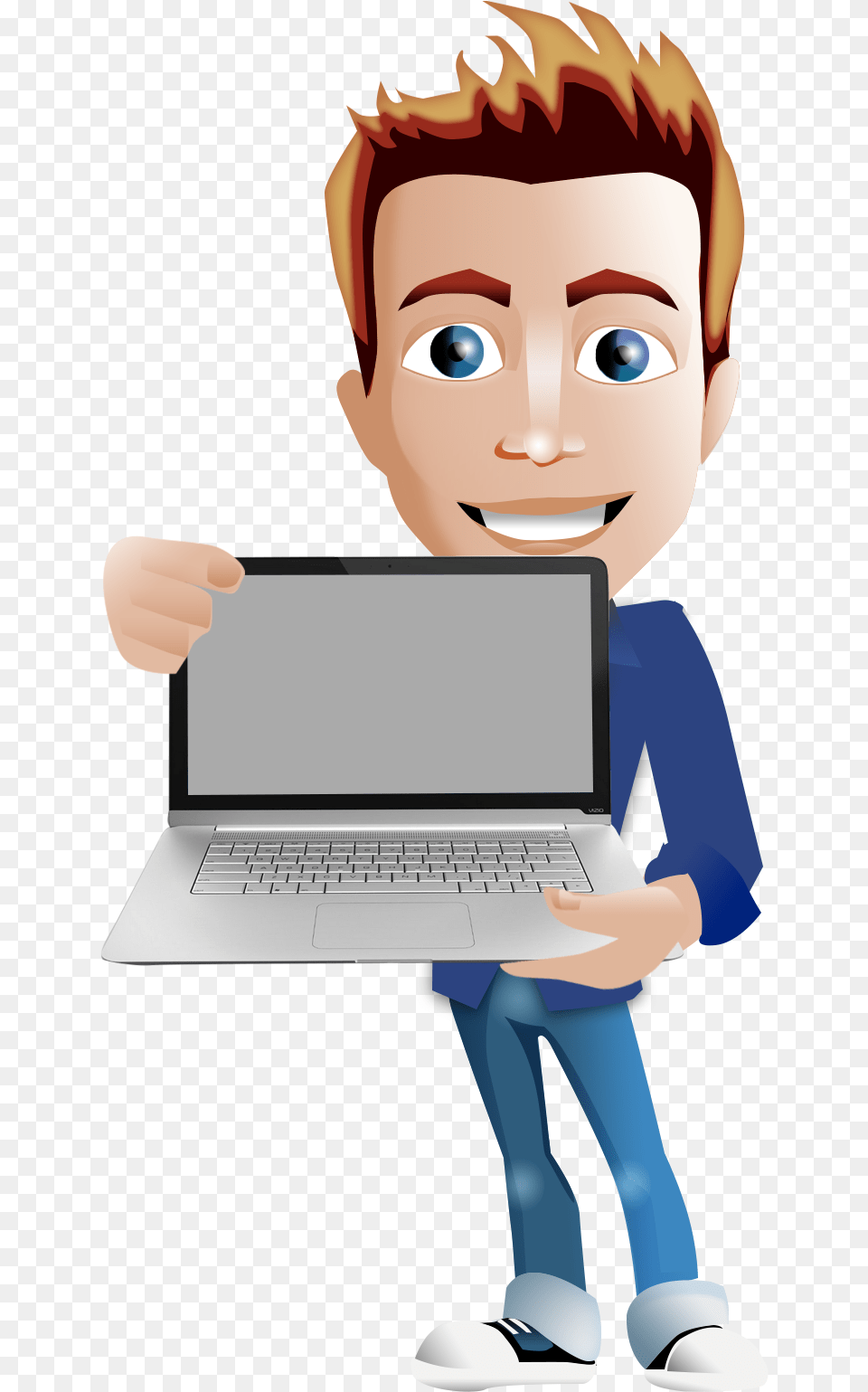Niche Synergy Cartoon Of Software Engineer, Pc, Computer, Electronics, Laptop Free Png
