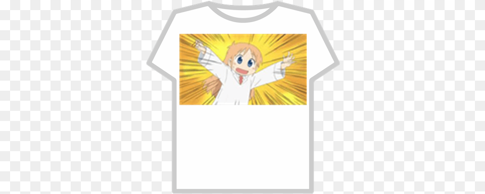 Nichijou Neko Roblox Anime T Shirts, Clothing, T-shirt, Book, Comics Free Png Download