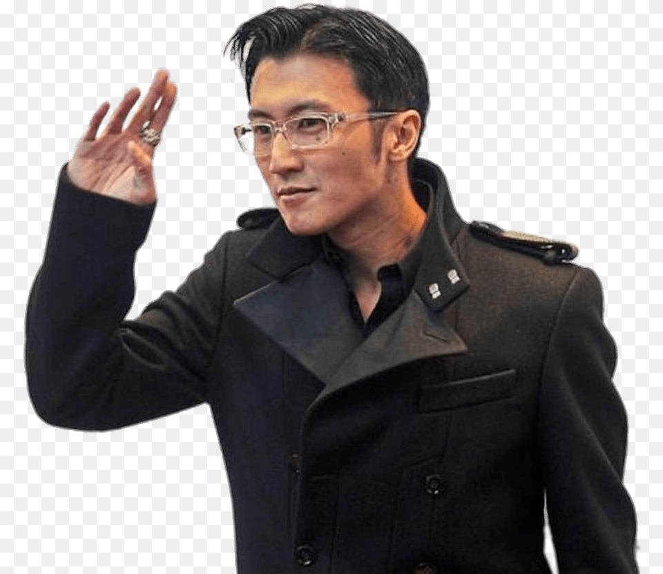 Nicholas Tse Waving Nicholas Tse, Portrait, Photography, Person, Jacket Free Png