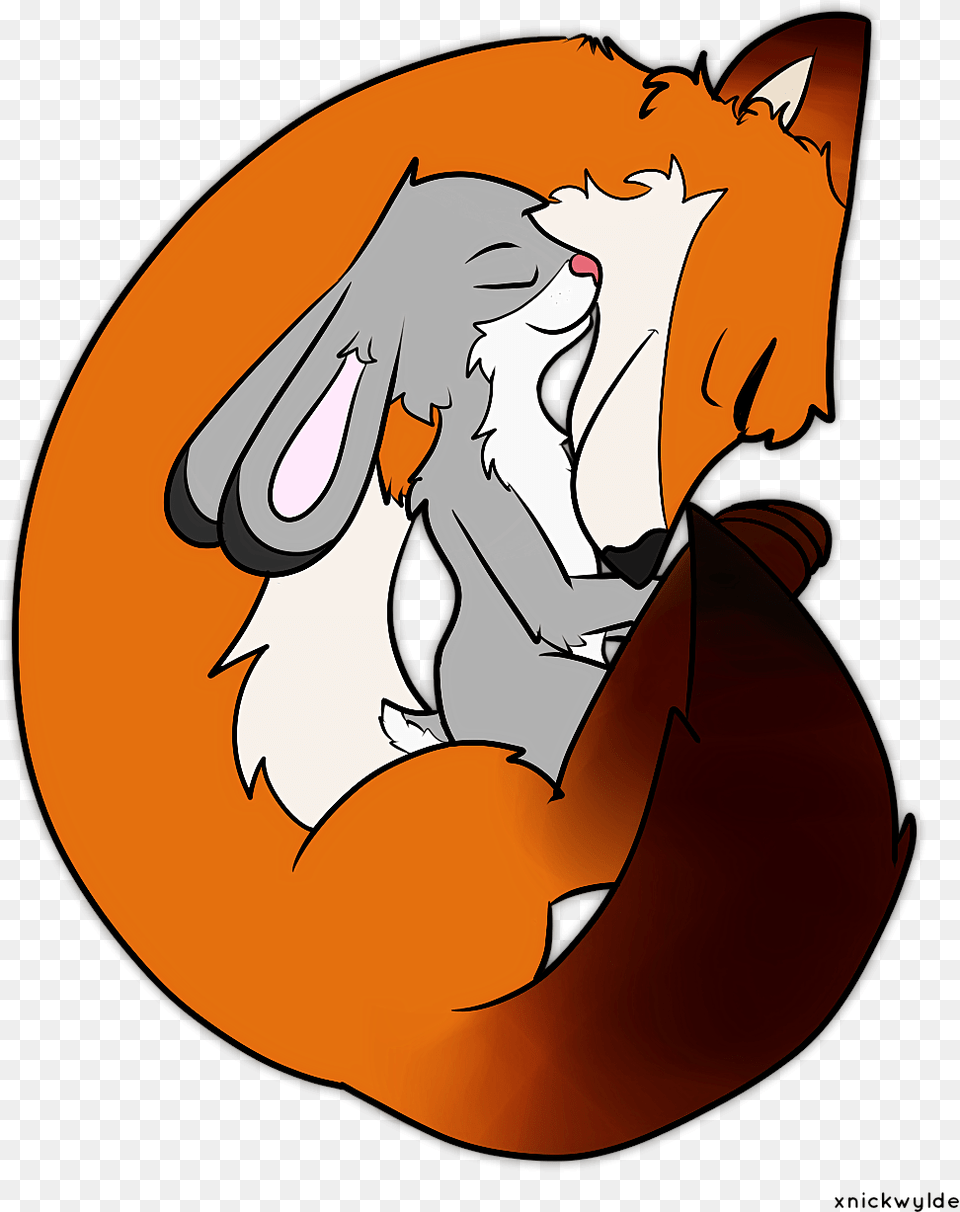 Nick And Judy Cuddling Based Red Fox, Person, Cartoon Free Png