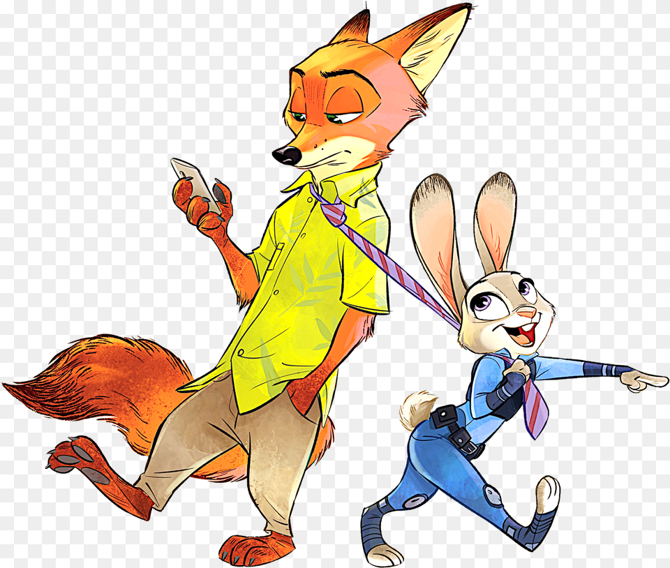 Nick And Judy Judy E Nick Zootopia, Publication, Book, Comics, Person Png Image
