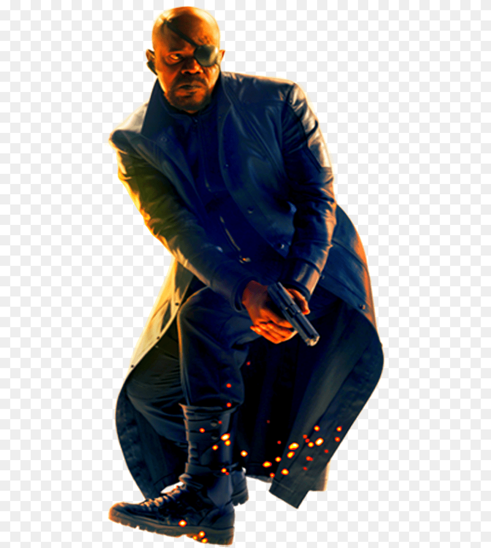 Nick Fury, Weapon, Jacket, Handgun, Gun Free Png Download