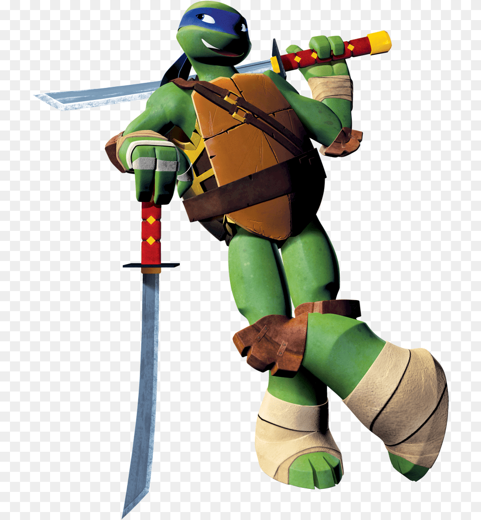 Nick Renews Tmnt Through 4th Season New Leonardo Voice Teenage Mutant Ninja Turtles Leonardo, Blade, Dagger, Knife, Weapon Free Png Download