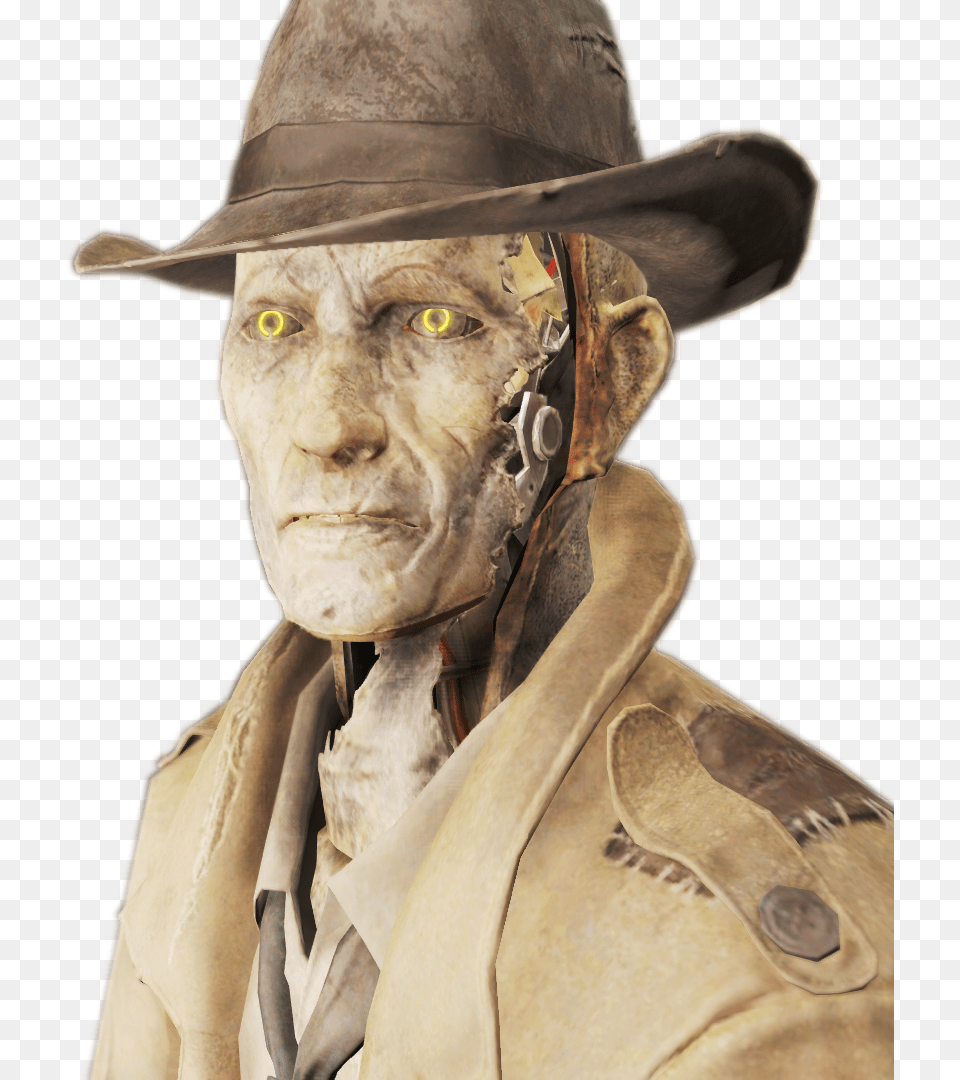 Nick Valentine Fallout Nick Valentine, Sun Hat, Clothing, Hat, Person Png Image