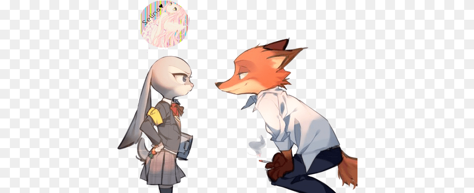 Nick Wilde Lt Nick And Judy High School, Book, Comics, Publication, Adult Free Png Download