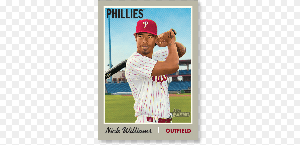 Nick Williams 2019 Heritage Baseball Base Poster Baseball Player, Team Sport, Team, Sport, Person Free Transparent Png