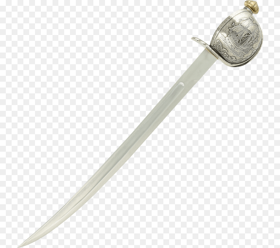 Nickel Pirate Cutlass Sabre, Sword, Weapon, Blade, Dagger Png Image