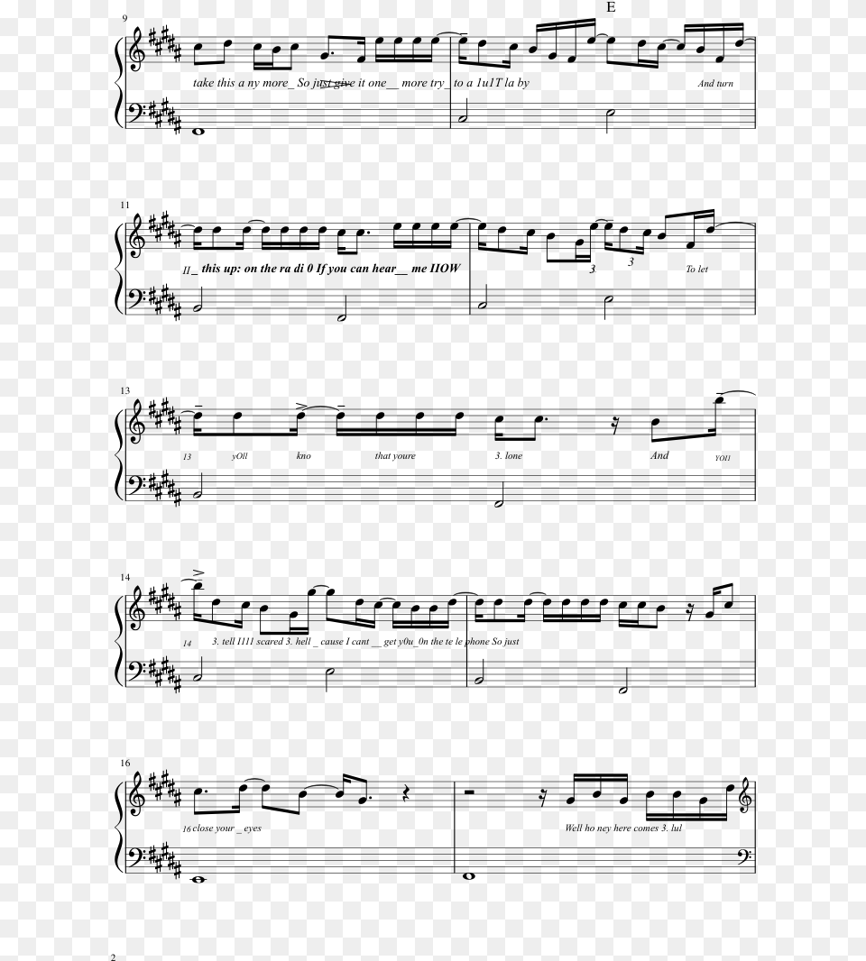 Nickelback Sheet Music 2 Of 5 Pages Sheet Music, Gray Png