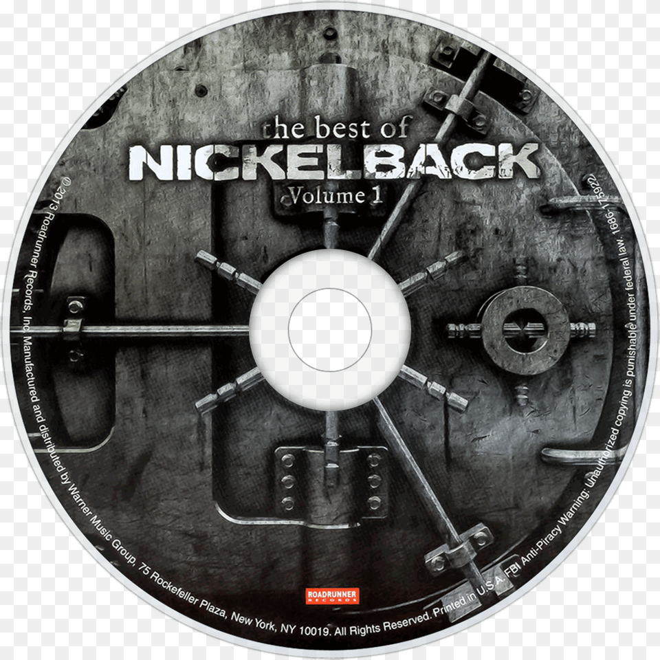 Nickelback The Best Of Nickelback Volume 1 Cd Disc Nickelback Best Of Volume 1 Music Cd, Disk, Dvd, Machine, Wheel Free Png