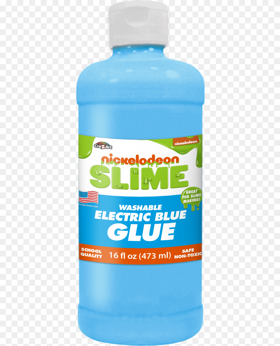 Nickelodeon 16 Oz Blue Glue Plastic Bottle, Food, Ketchup Png Image