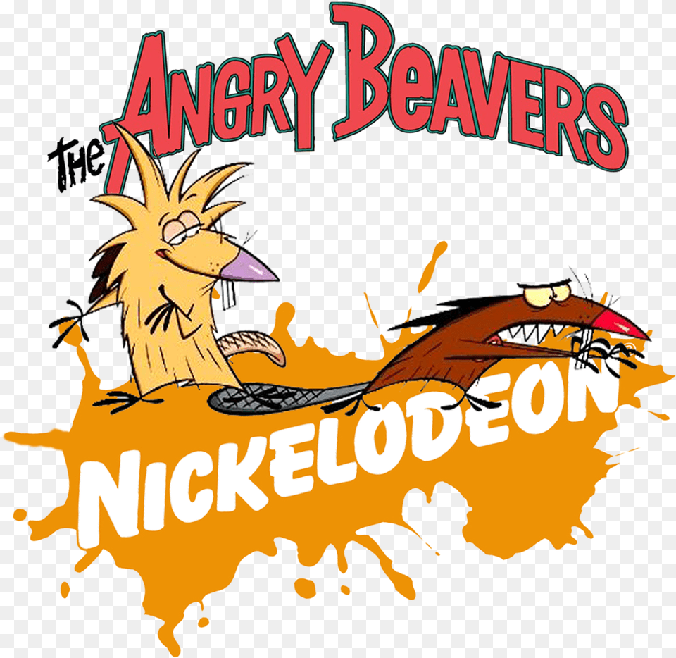 Nickelodeon Angry Beavers Logo, Advertisement, Poster, Dragon, Publication Free Png Download