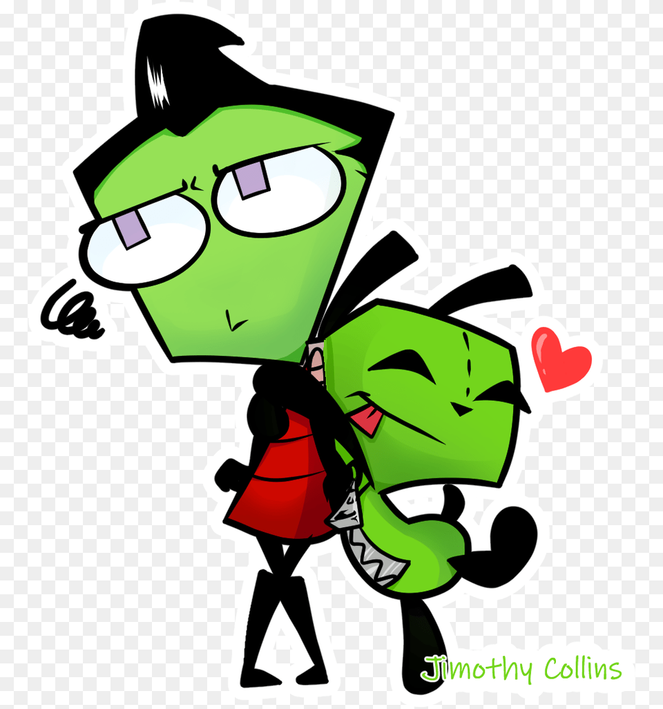 Nickelodeon Animation On Twitter Clipart Download Gir Loves Zim, Face, Head, Person, Book Free Png