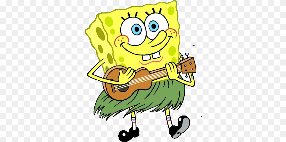 Nickelodeon Bob Esponja Con Ukelele, Guitar, Musical Instrument, Baby, Person Png
