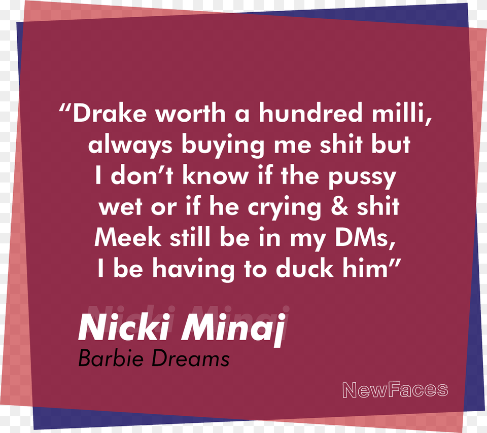Nicki Minaj Disses Drake Meek Mill More On Goldsmiths University, Advertisement, Poster, Book, Publication Free Png Download