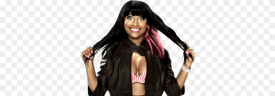 Nicki Minaj New Background Myspace Comment Graphic Blicer Nicki Minaj 5 Star Chick, Clothing, Coat, Jacket, Adult Png Image