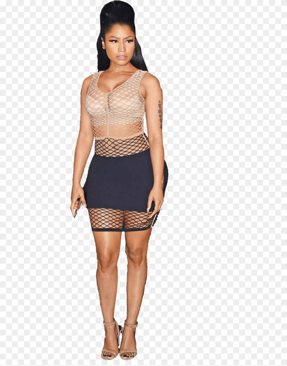Nicki Minaj Standing Nicki Minaj Adult, Skirt, Sandal, Person Free Transparent Png