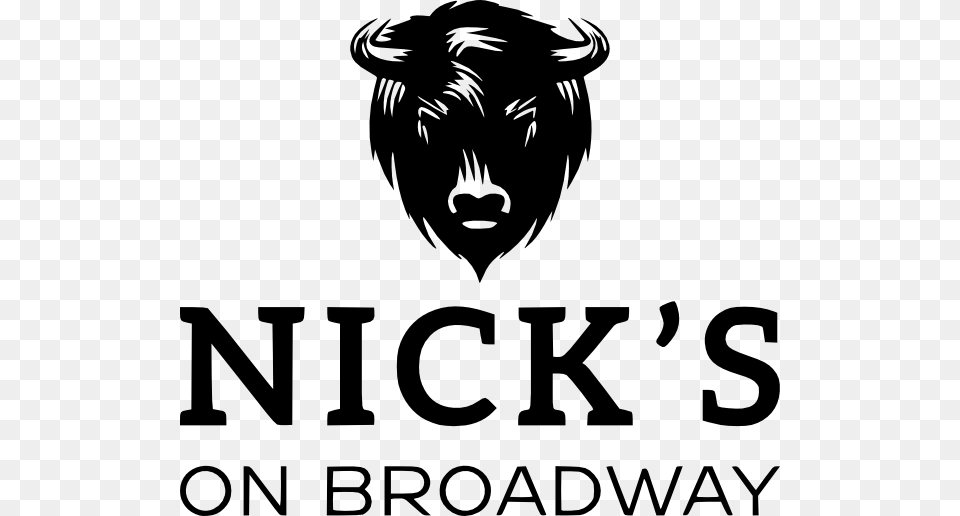 Nicks On Broadway Logo, Animal, Buffalo, Wildlife, Mammal Png Image