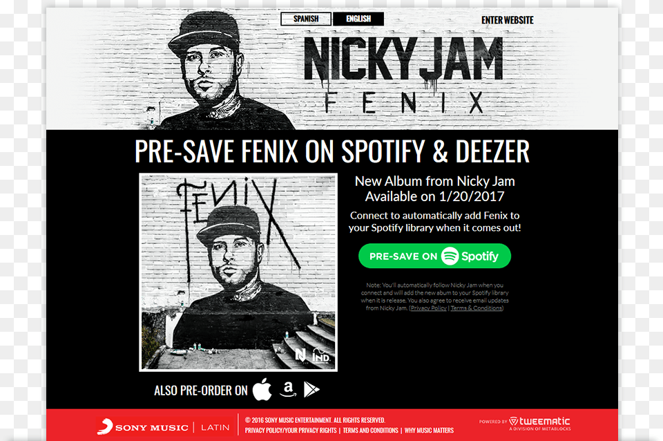 Nicky Jam Presave For Spotify Pre Order Album Spotify, Advertisement, Poster, Adult, Male Free Png Download