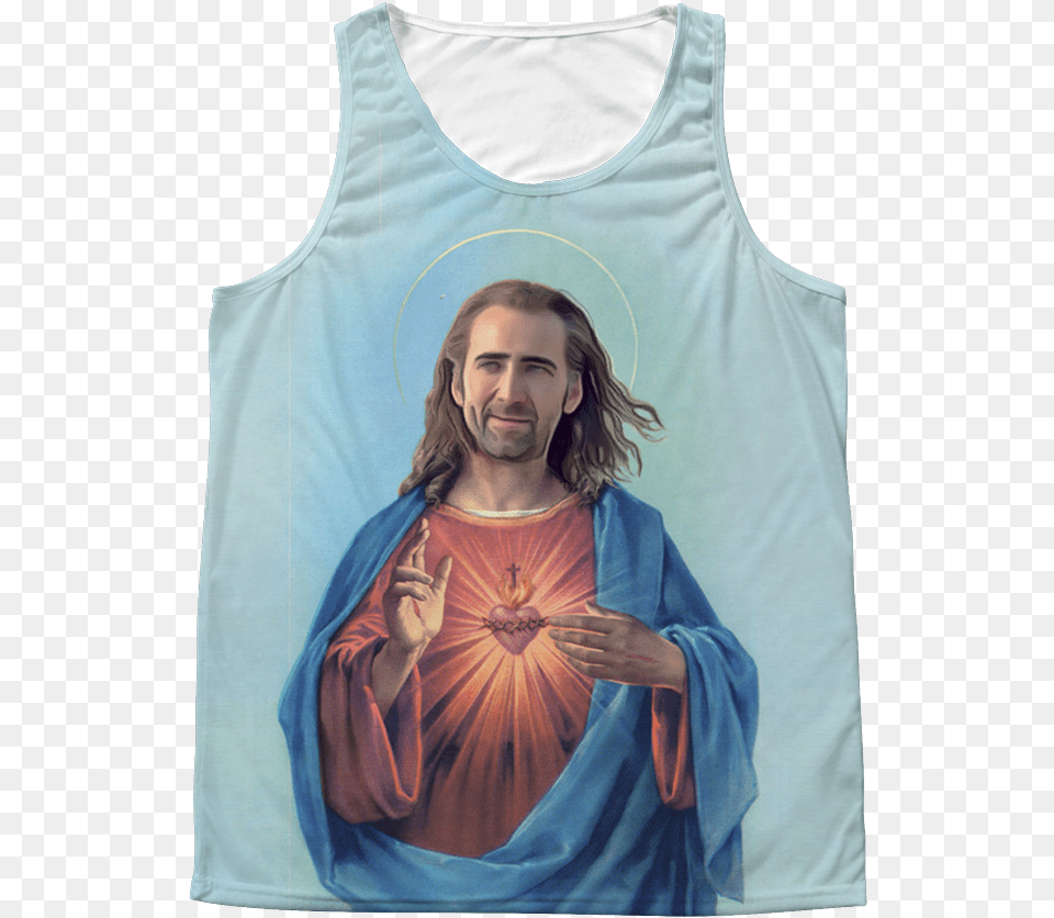 Nicolas Cage As Jesus Tank, Adult, Person, Female, Woman Free Transparent Png