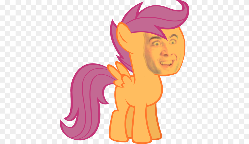 Nicolas Cage Is Best Pony, Purple, Baby, Person, Head Png