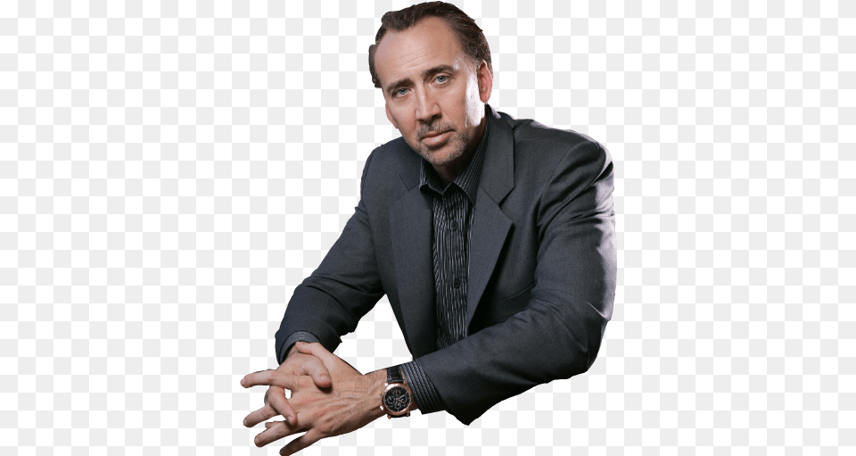 Nicolas Cage Nicolascage Nicolascagesticker Usethisfore Nicolas Cage In A Suit, Head, Person, Man, Male Free Png