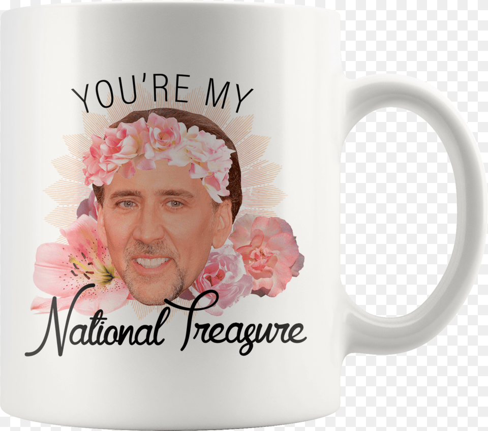 Nicolas Cage You Re My National Treasure, Cup, Person, Face, Head Free Transparent Png