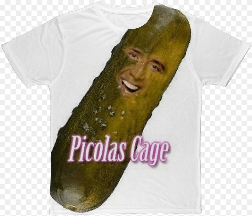 Nicolas Cagepicolas Cage Classic Sublimation Adult Nic Cage39s Face On Things, Relish, Food, Pickle, Wedding Free Png Download