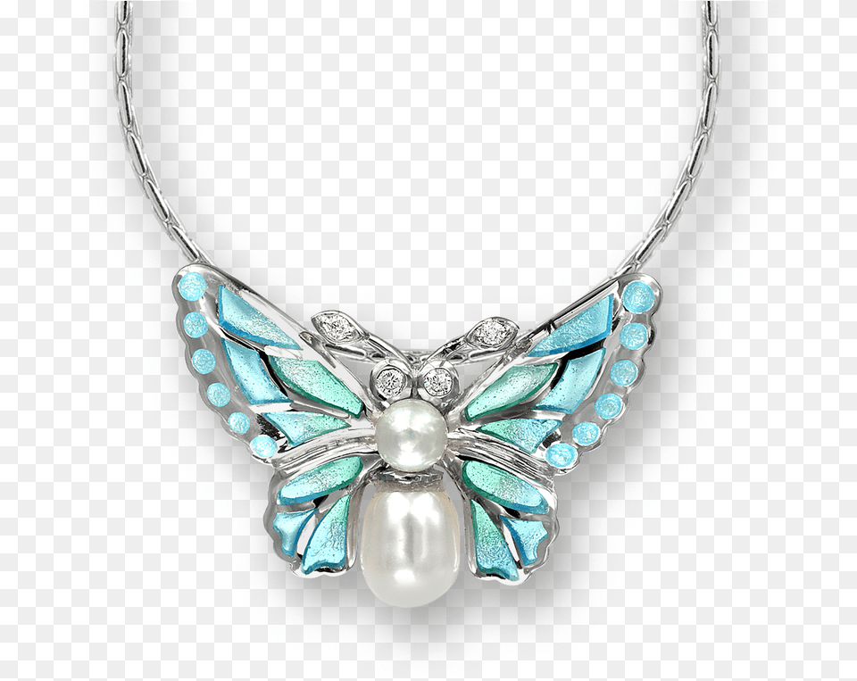 Nicole Barr Designs Sterling Silver Butterfly Necklace Blue Blue Butterfly Necklace Sterling Silver, Accessories, Jewelry, Diamond, Gemstone Png
