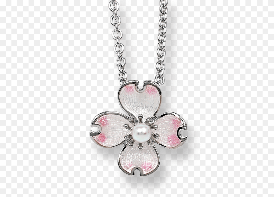 Nicole Barr Designs Sterling Silver Dogwood Necklace White Necklace, Accessories, Jewelry, Locket, Pendant Free Png Download