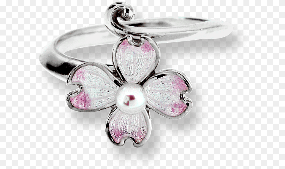 Nicole Barr Designs Sterling Silver Dogwood Ring White Body Jewelry, Accessories, Earring, Appliance, Ceiling Fan Free Png Download