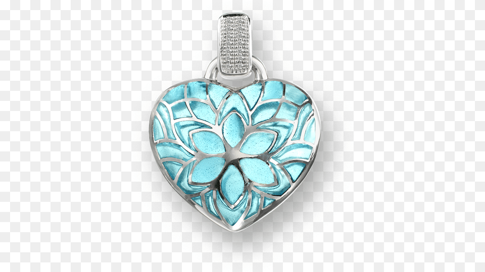 Nicole Barr Designs Sterling Silver Heart Choker Necklace Blue Locket, Accessories, Pendant, Jewelry, Turquoise Free Transparent Png