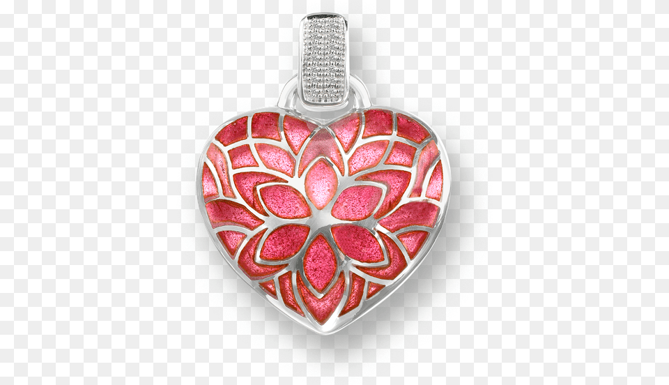 Nicole Barr Designs Sterling Silver Heart Choker Necklace Pink Locket, Accessories, Pendant, Jewelry Png