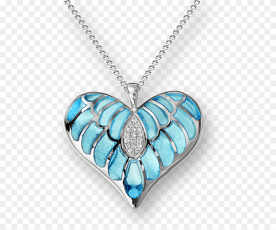 Nicole Barr Designs Sterling Silver Heart Necklace Blue Blue Heart Necklace Sterling Silver 18 Inch, Accessories, Jewelry, Pendant, Diamond Free Png Download