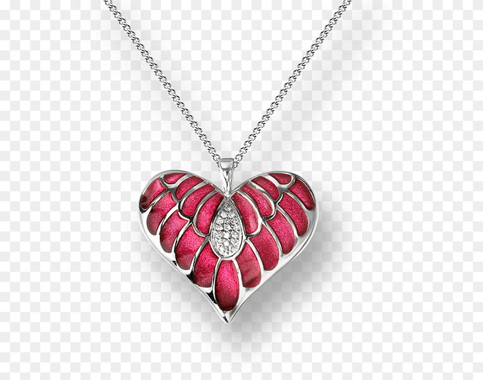 Nicole Barr Designs Sterling Silver Heart Necklace Pink Nicole Barr Sterling Silver Sapphire Set Heart Necklace, Accessories, Jewelry, Pendant, Locket Png