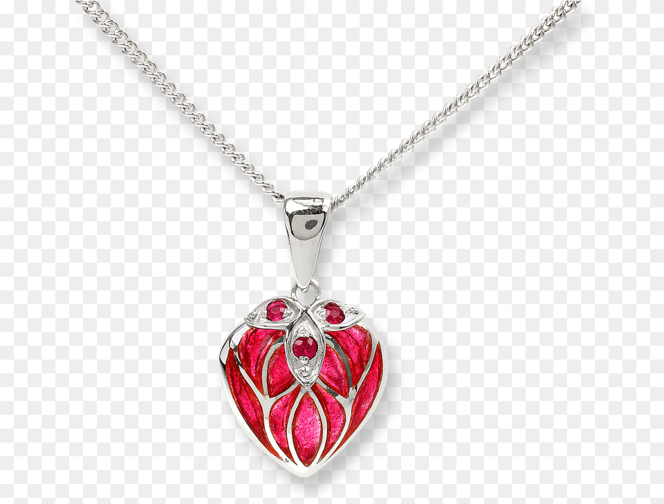 Nicole Barr Designs Sterling Silver Heart Necklace Red Pendant With Transparent Background, Accessories, Jewelry, Locket Free Png Download