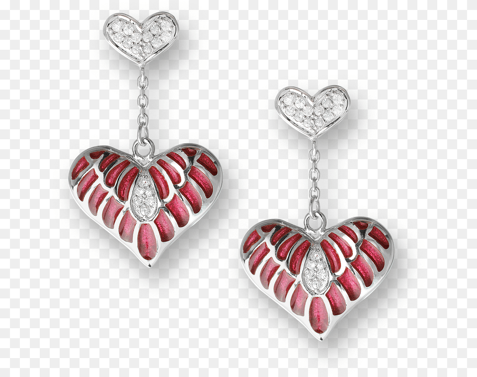 Nicole Barr Designs Sterling Silver Heart Stud Earrings Pink Earrings, Accessories, Earring, Jewelry Png Image
