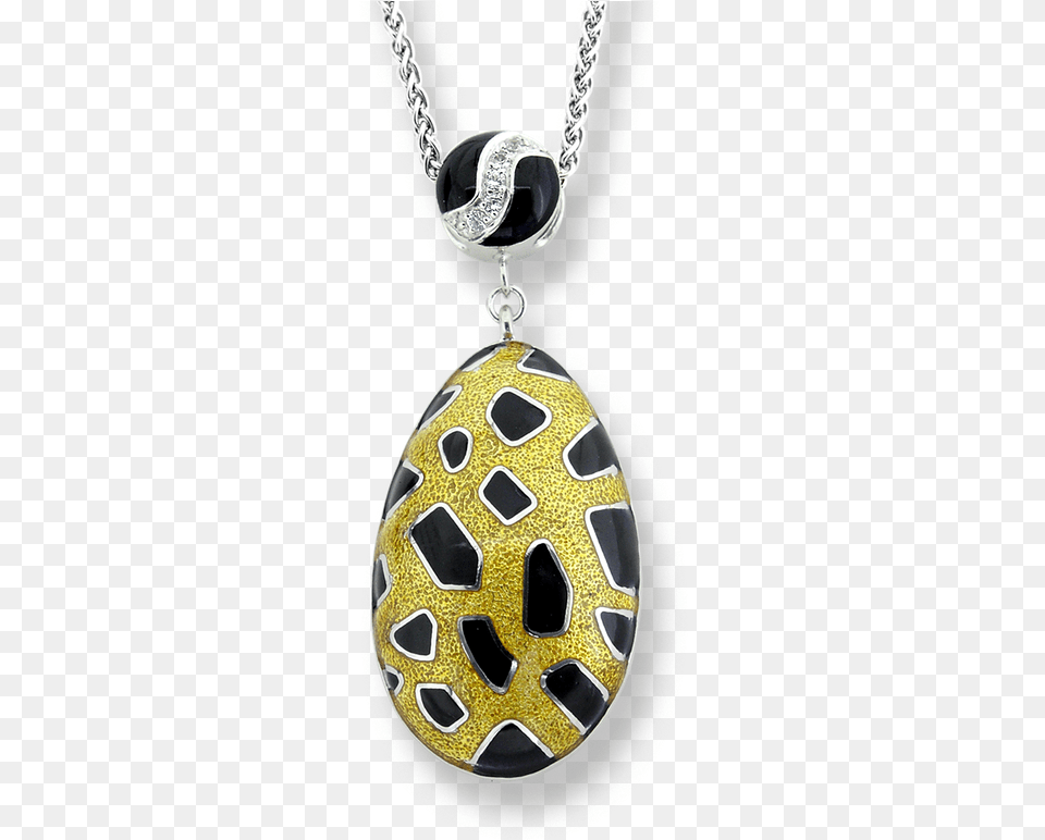 Nicole Barr Designs Sterling Silver Leopard Spots Necklace Yellow Locket, Accessories, Pendant, Jewelry Png Image