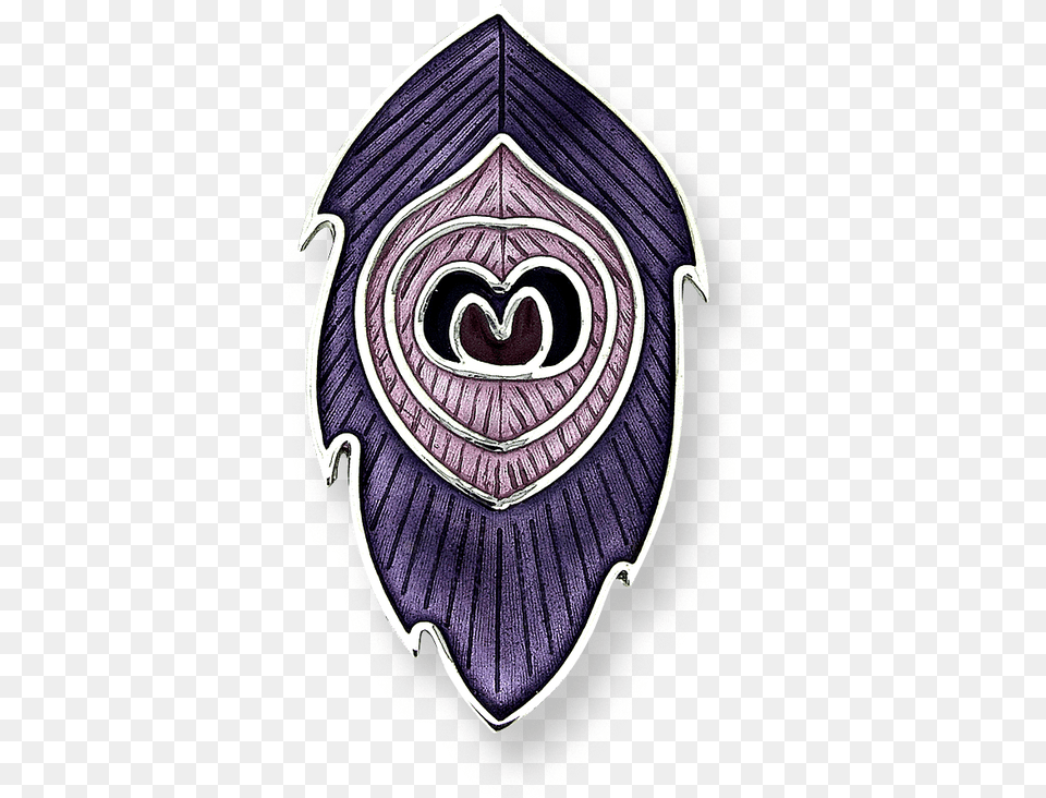 Nicole Barr Designs Sterling Silver Peacock Feather Emblem, Symbol, Logo Png Image