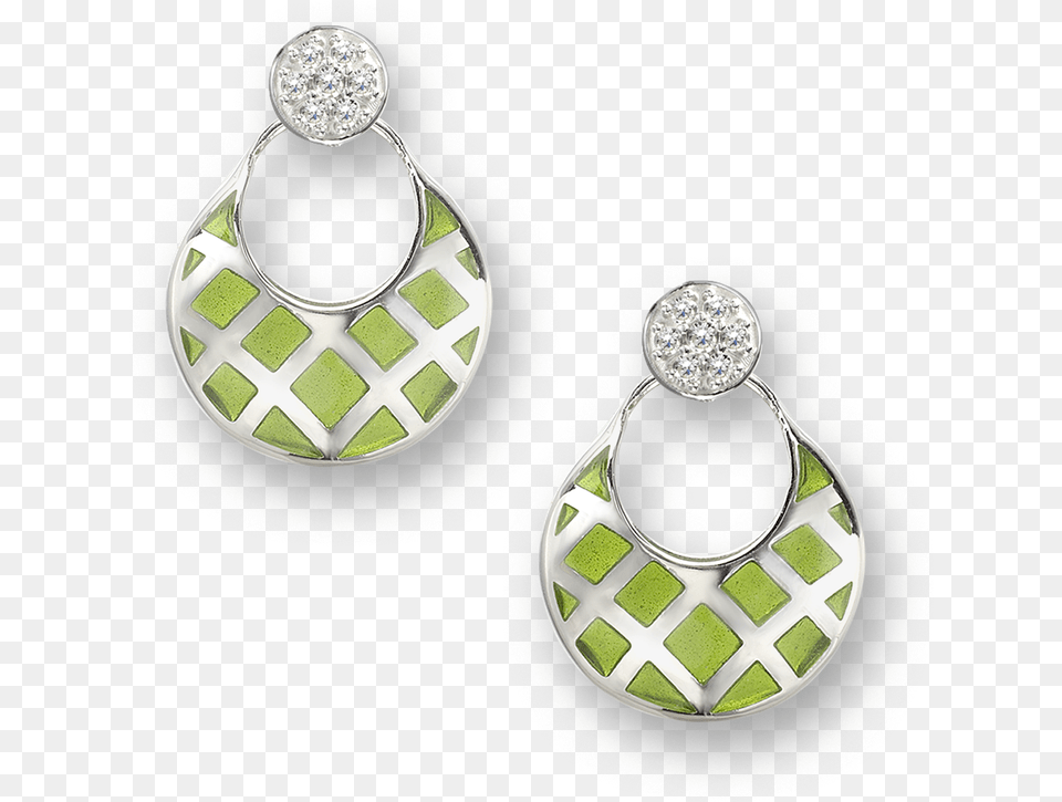 Nicole Barr Designs Sterling Silver Quilted Circle Green Quilted Circle Stud Earrings Sterling Silver, Accessories, Earring, Jewelry, Diamond Png