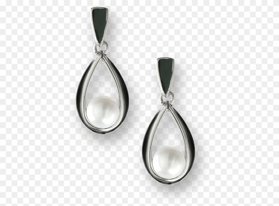 Nicole Barr Designs Sterling Silver Ribbon Stud Earrings Black Earrings, Accessories, Earring, Jewelry, Locket Png Image