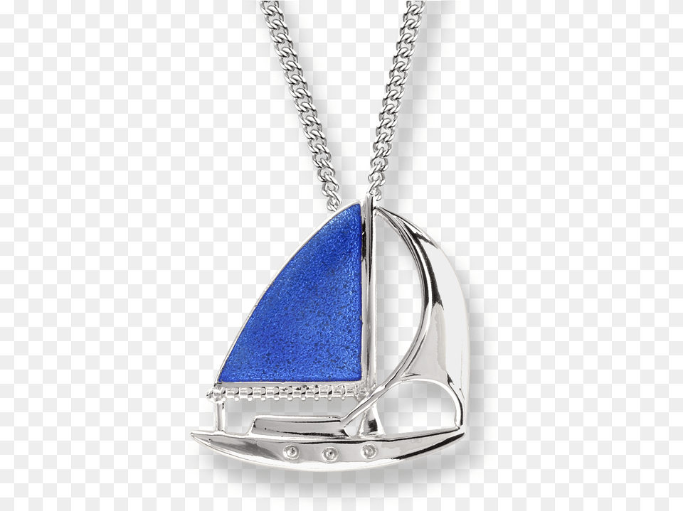 Nicole Barr Designs Sterling Silver Sailboat Necklace Locket, Accessories, Gemstone, Jewelry, Pendant Free Transparent Png