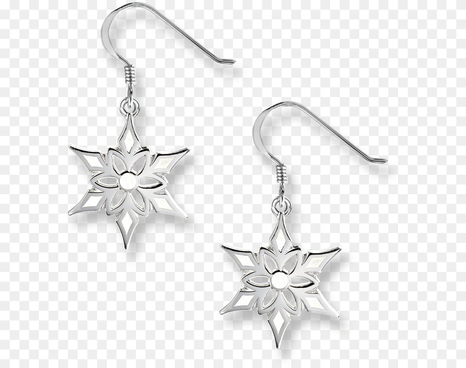 Nicole Barr Designs Sterling Silver Snowflake Earrings Transparent Background Images Transparent Earrings, Accessories, Earring, Jewelry, Blade Free Png