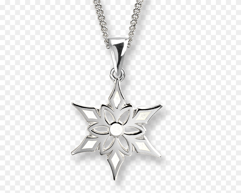 Nicole Barr Designs Sterling Silver Snowflake Necklace Long Silver Earrings, Accessories, Jewelry, Pendant Png