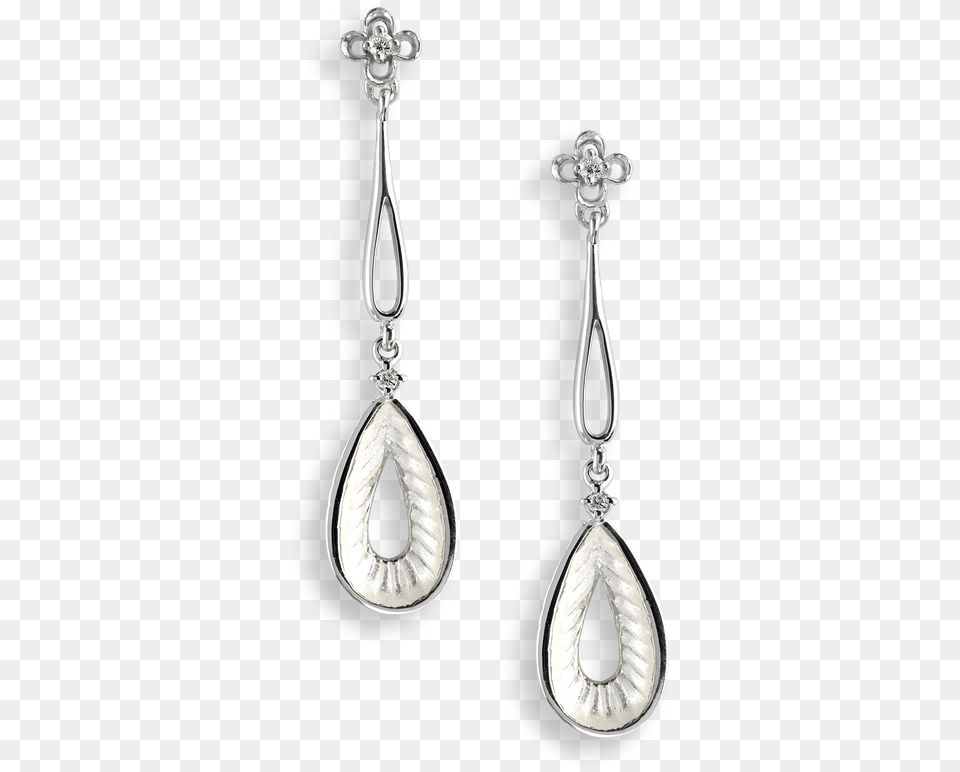 Nicole Barr Designs Sterling Silver Teardrop Stud Earrings White Earrings, Accessories, Earring, Jewelry, Locket Png