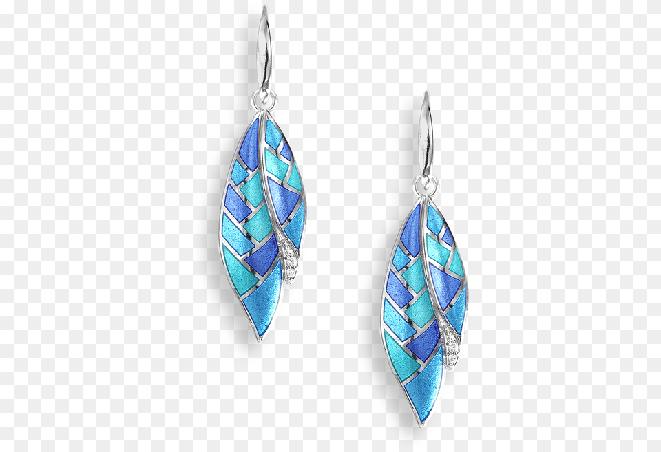 Nicole Barr Designs Sterling Silver Wire Earrings Harlequin Harlequin Blue Enamel White Sapphire Earrings, Accessories, Earring, Jewelry, Locket Free Png