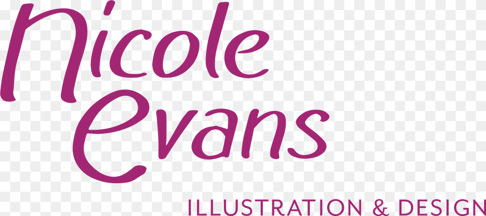 Nicole Evans Calligraphy, Purple, Text Png Image