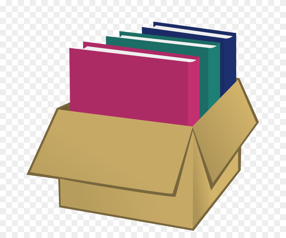 Nicubunu Box With Folders, Mailbox, Cardboard, Carton Free Png