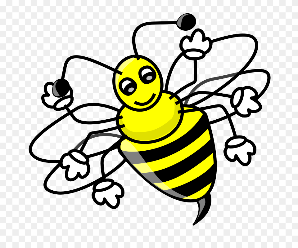Nicubunu Funny Bee, Animal, Honey Bee, Insect, Invertebrate Png Image