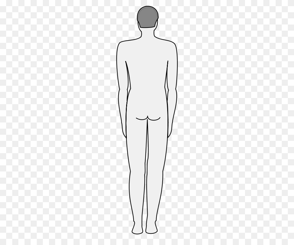 Nicubunu Male Body Silhouette Back, Adult, Clothing, Long Sleeve, Man Png